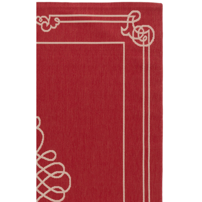 Tapis d'intérieur / extérieur Cherene, Rectangle 8 pi x 11 pi, Red
