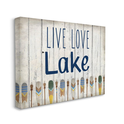 Traduction libre «Live Love Lake» par Kim Allen - impression d'art graphique