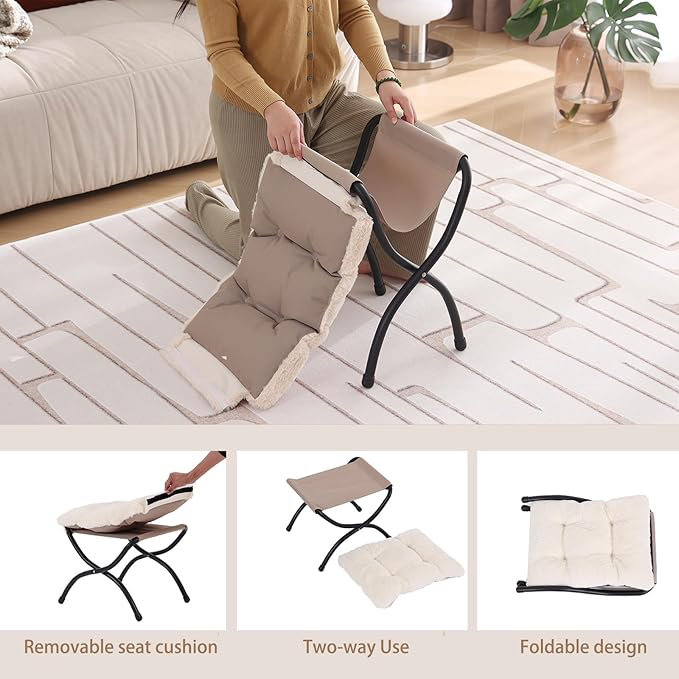Petit repose-pieds avec repose-pieds et tabouret pliant pour le maquillage