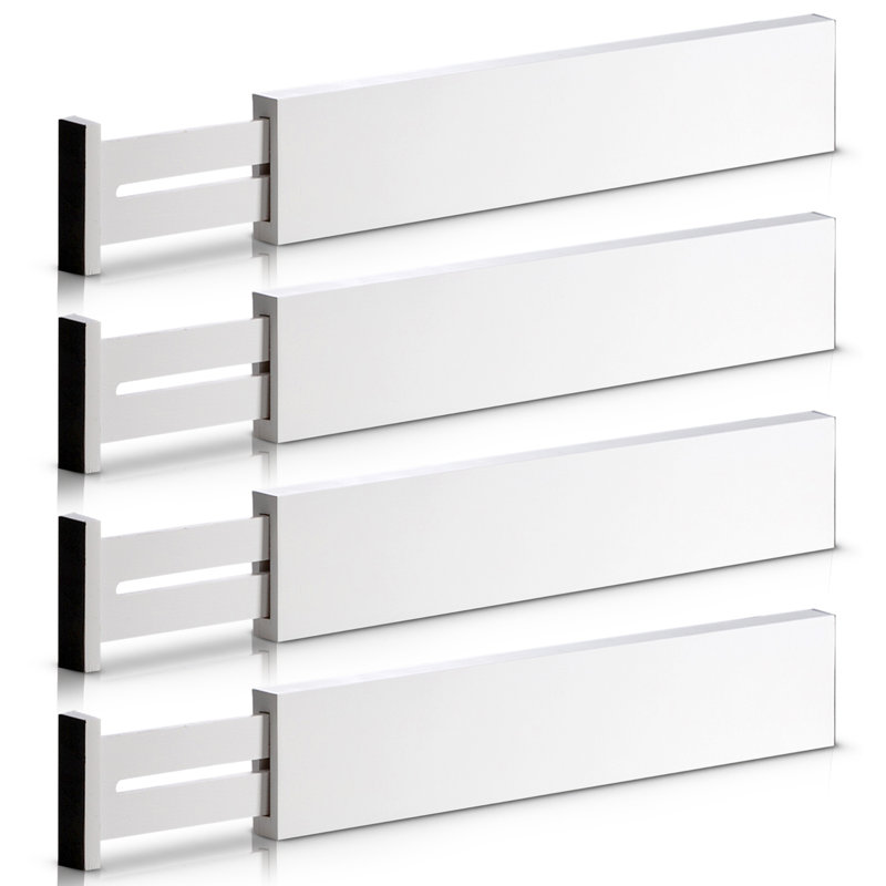  Adjustable Multi-Purpose Drawer Organizer, White