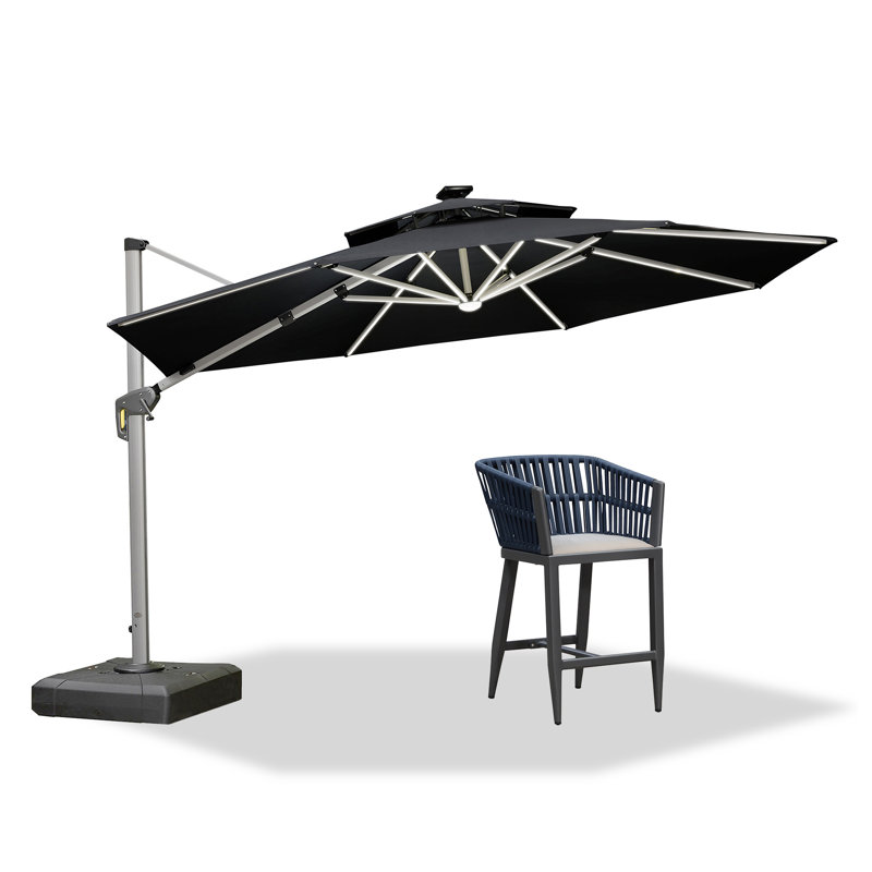 Parasol rond déporté de 3,65 m