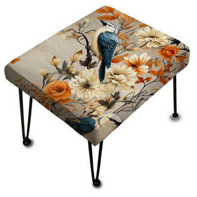 Vintage Boho Avians Vintage - Repose-pieds rectangulaire floral