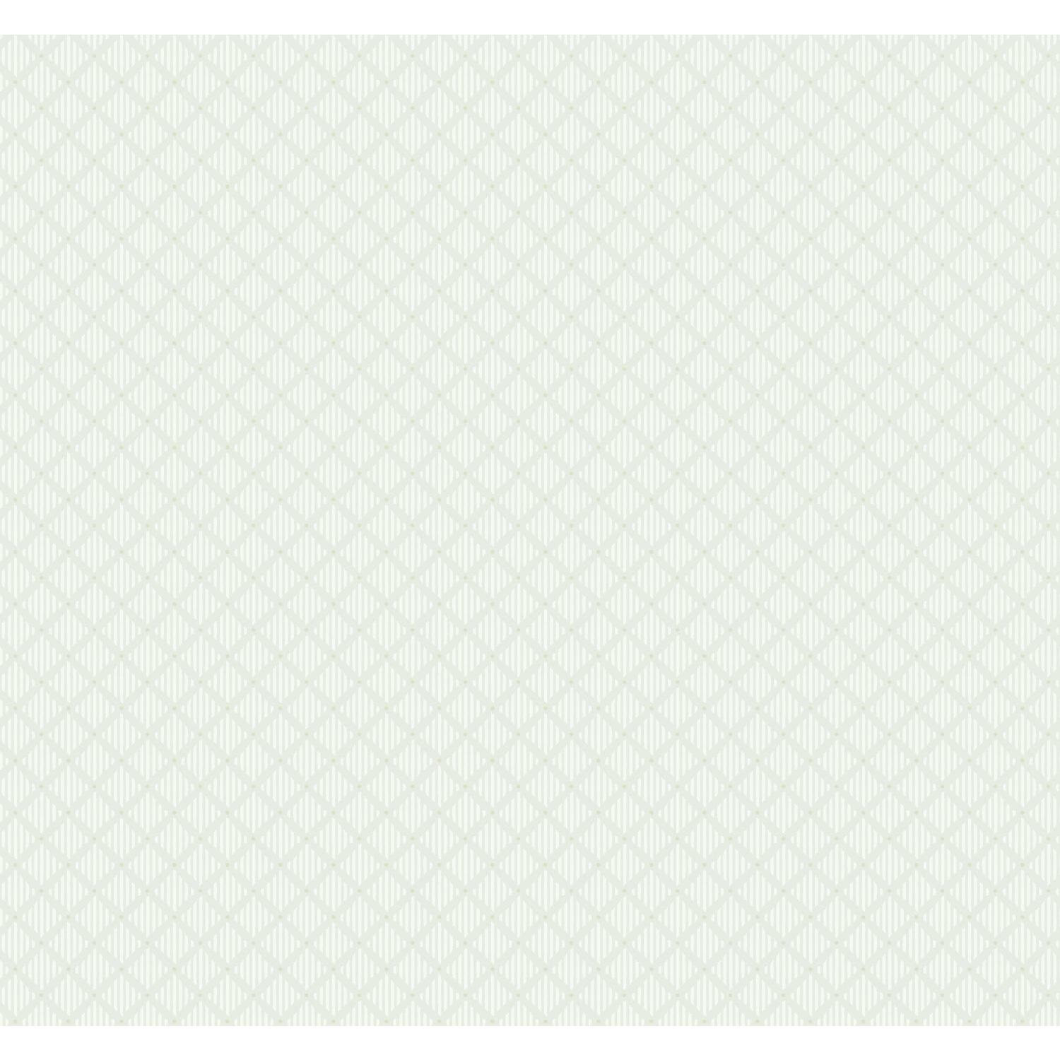 Floral Wallpaper, White/Tan