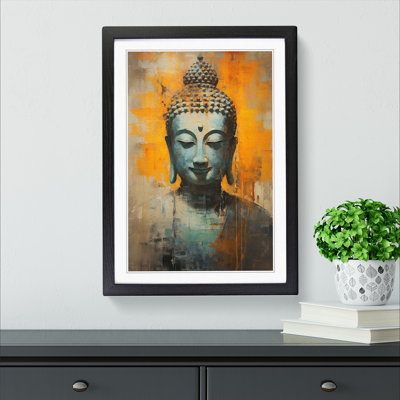 Buddha Gestural Art - Framed Print