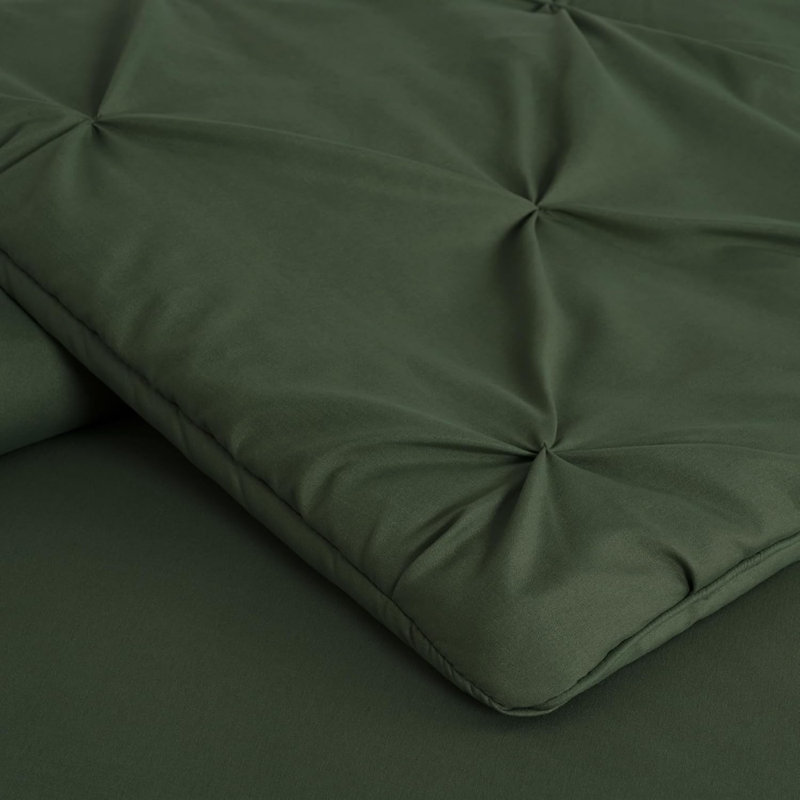 10-Piece Pintuck Bed in a Bag Comforter Set with Sheets and Decorative Pillows, Full Comforter + 9 Additional Pieces