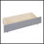 Lit plateforme double tapissier pleine grandeur avec 2 tiroirs et 1 lit gigogne simple, tête de lit classique, gris