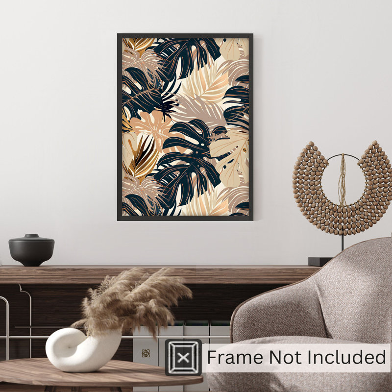 «Botanical Monstera Leaves», impression d'art moderne sans cadre II, H 14 po x l 11 po