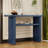 Console Table with Rounded Edges and Sturdy Shelf-1572083615