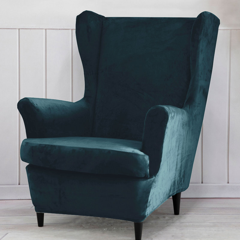 Housse pour fauteuil à coussins en T, Mélange de polyester vert