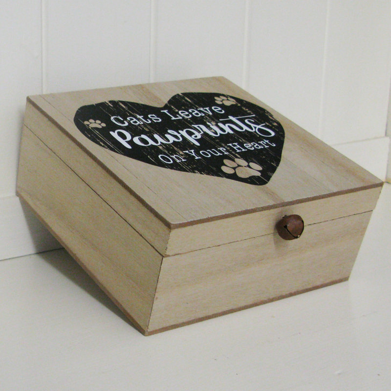 Cats Leave Pawprints Memory Box Pet Cho Decorative Box