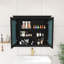 Armoire à pharmacie murale noire 36 pouces, armoire de salle de bain moderne avec 2 miroirs et 2 tablettes réglables-511215871