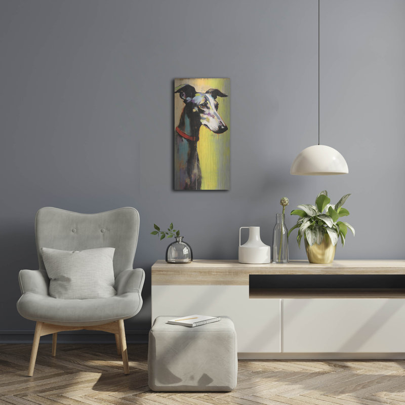 Lark Manor ™ «Greyhound 2» par Sean Parnell, art mural en métal, H 24 po x l 24 po