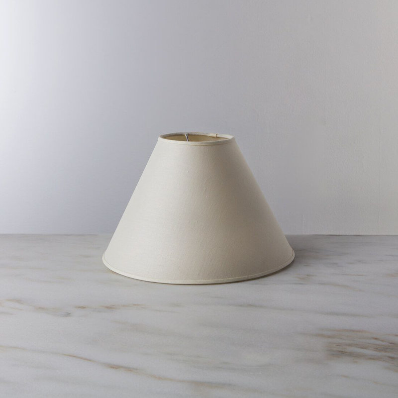 Linen Empire Shade - Sugar, White, 9.25" H x 13" W x 5" D