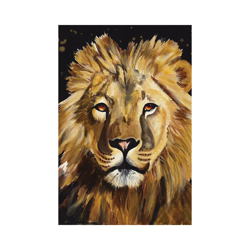Lion 1 Piece Wrapped Canvas Painting, 20.32 cm H x 30.48 cm W
