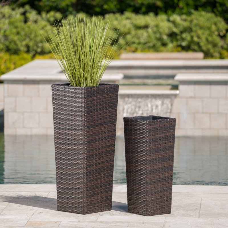 Rattan Flower Pot, Brown