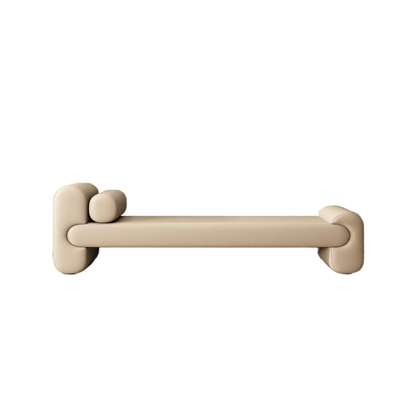 Banc de rangement Syniya, Crème, H 25,59 po x l 68,89 po x P 17,71 po