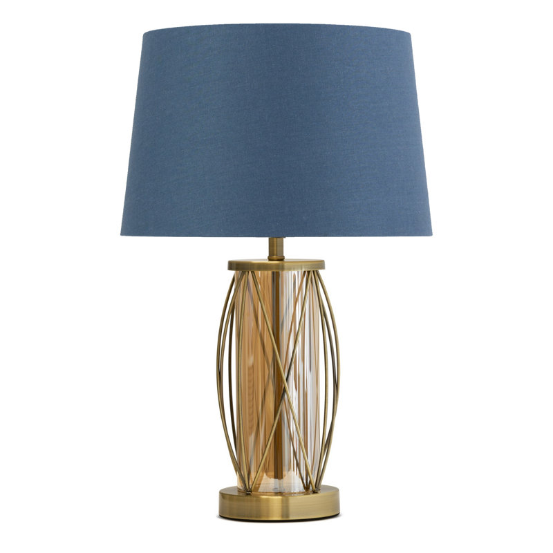 Alexarae 50cm Table Lamp, Gold, Blue