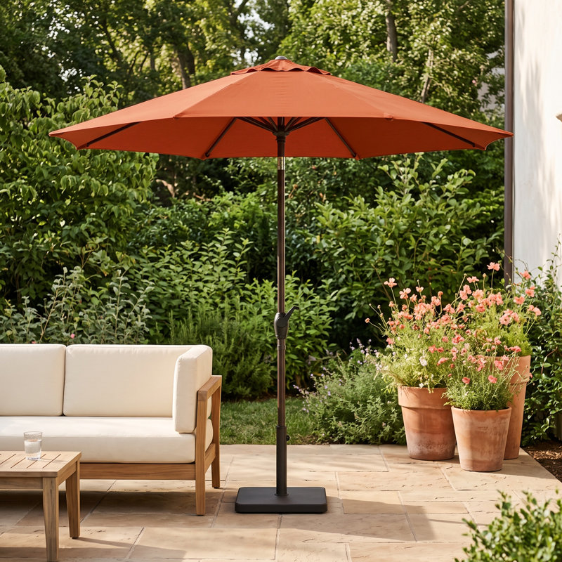 Astraea 108'' Tilt Market Umbrella, Tuscan - Polyester