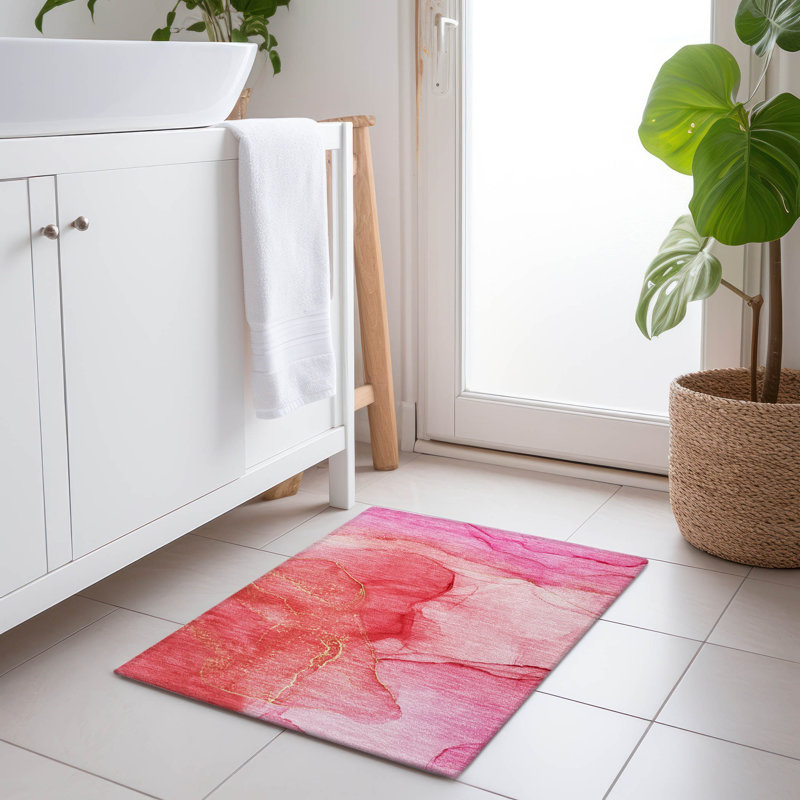Kyrie Washable Abstract Indoor / Outdoor Rug, Rectangle 1'8" x 2'6"