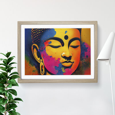 Colourful Buddha Vol.3 Abstract - Framed Print