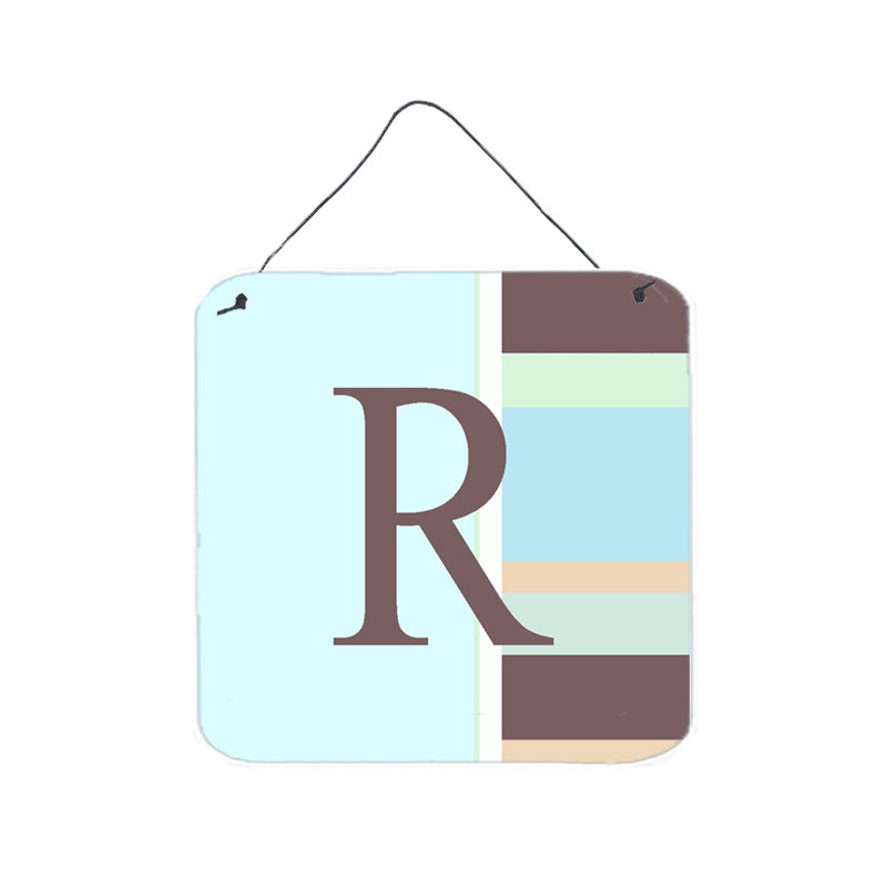 Monogram Stripes by Denny Knight Graphic Art Plaque, R