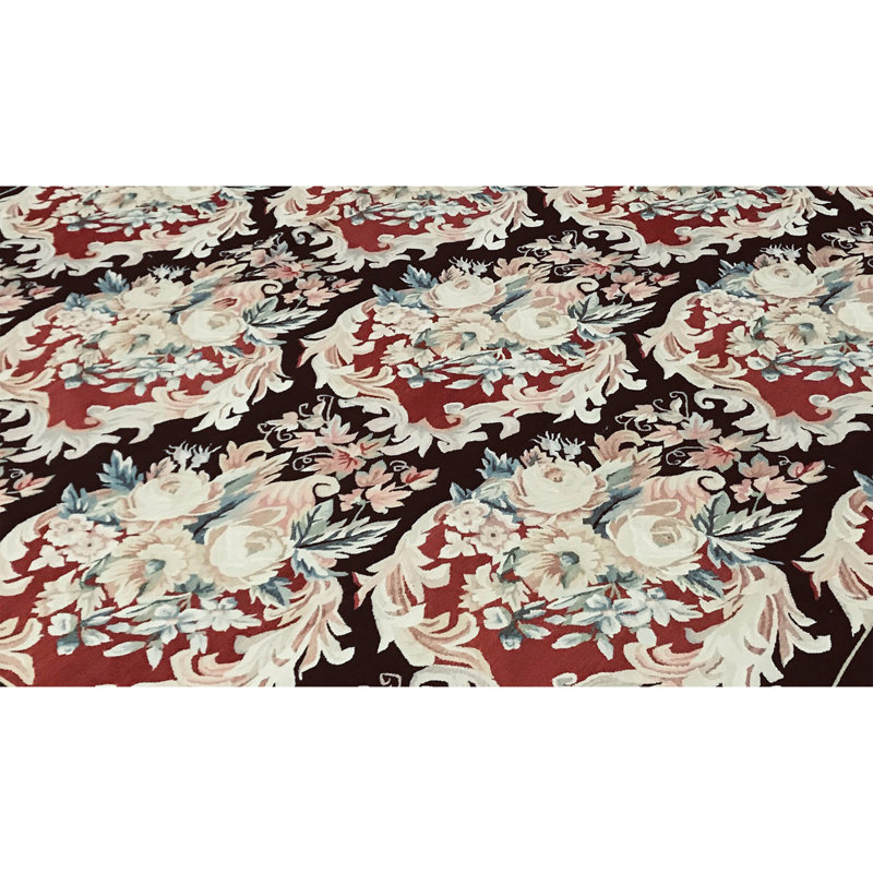 Aubusson Renaissance Wool Floral Area Rug