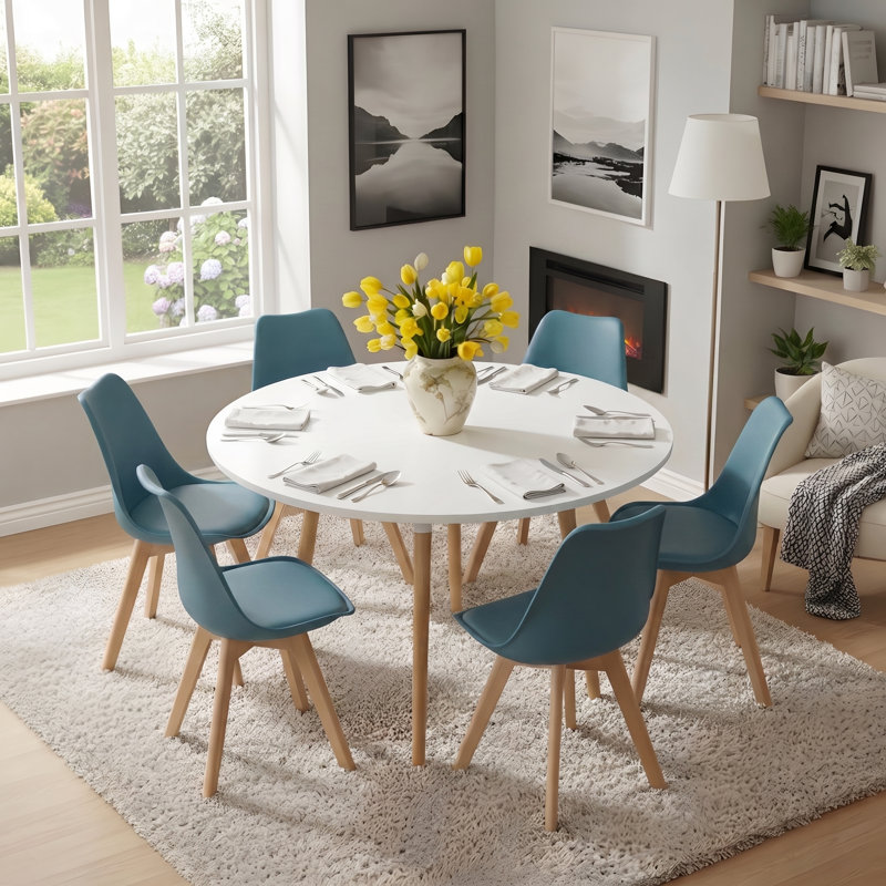 Nero Upholstered Dining Chair, Blue