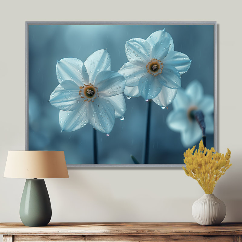 «Kerns - Daffodils», reproduction d'art murale, H 24 po x l 32 po, Encadrement argenté