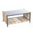 New Comming Outdoor PE Brown Wicker 2Seats Sofa With Grey Cushion And Table Set