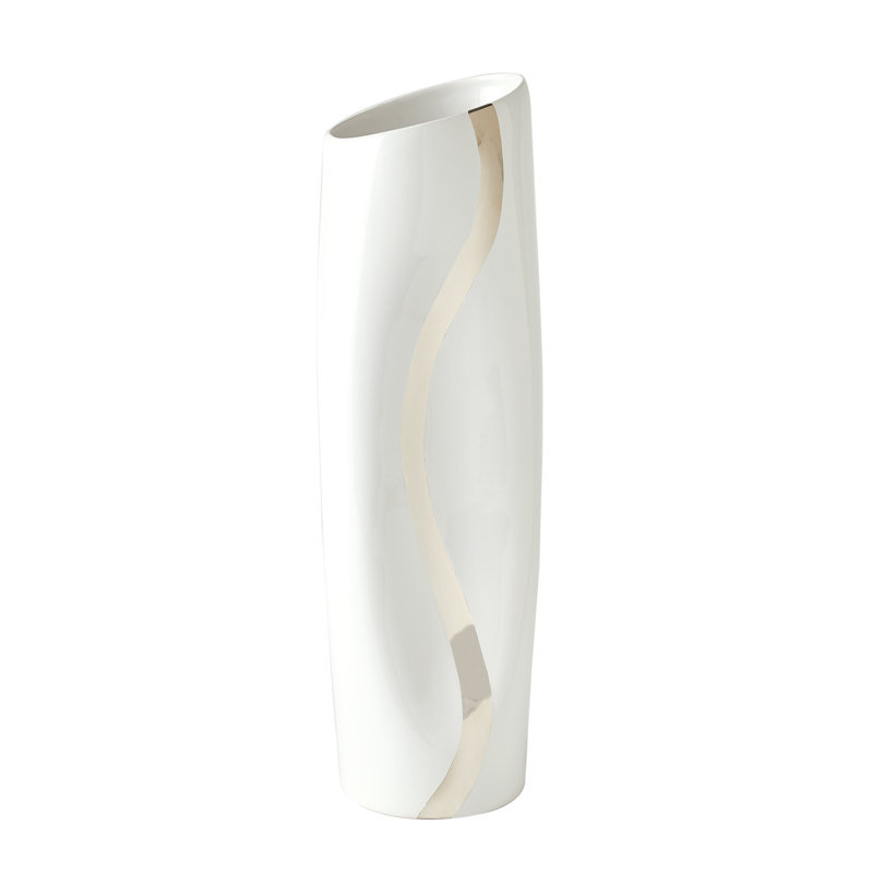 Handmade Ceramic Table Vase, 22.75" H x 7.25" W x 5.75" D
