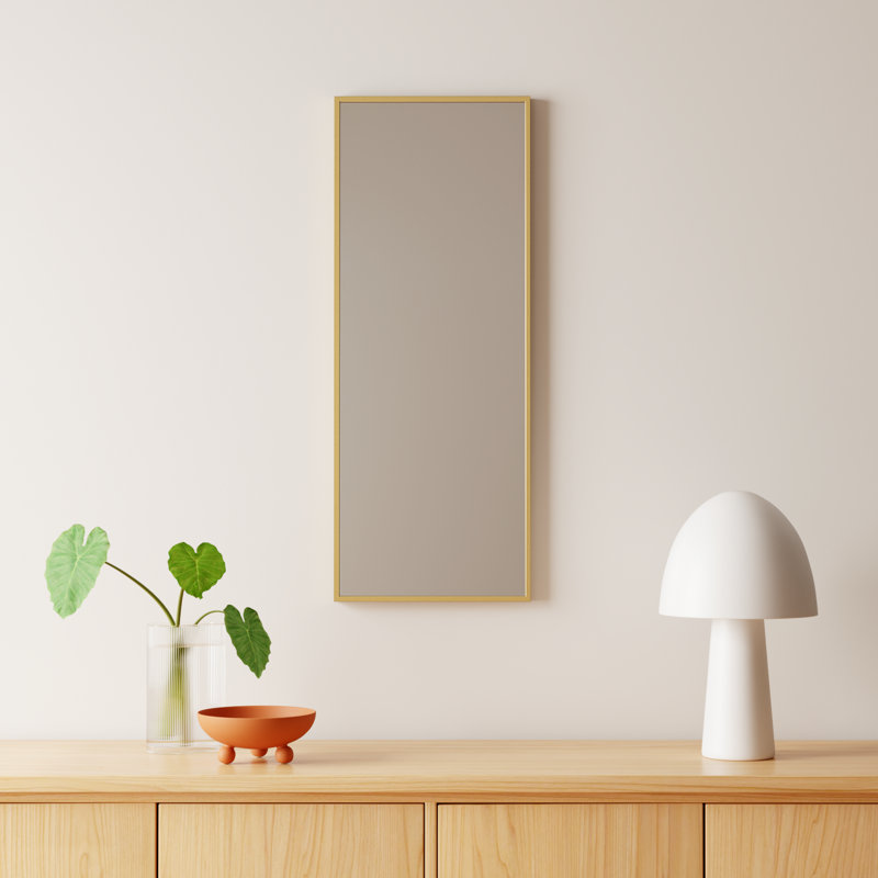 Miroir mural Sabine, 36 po x 14 po, Laiton