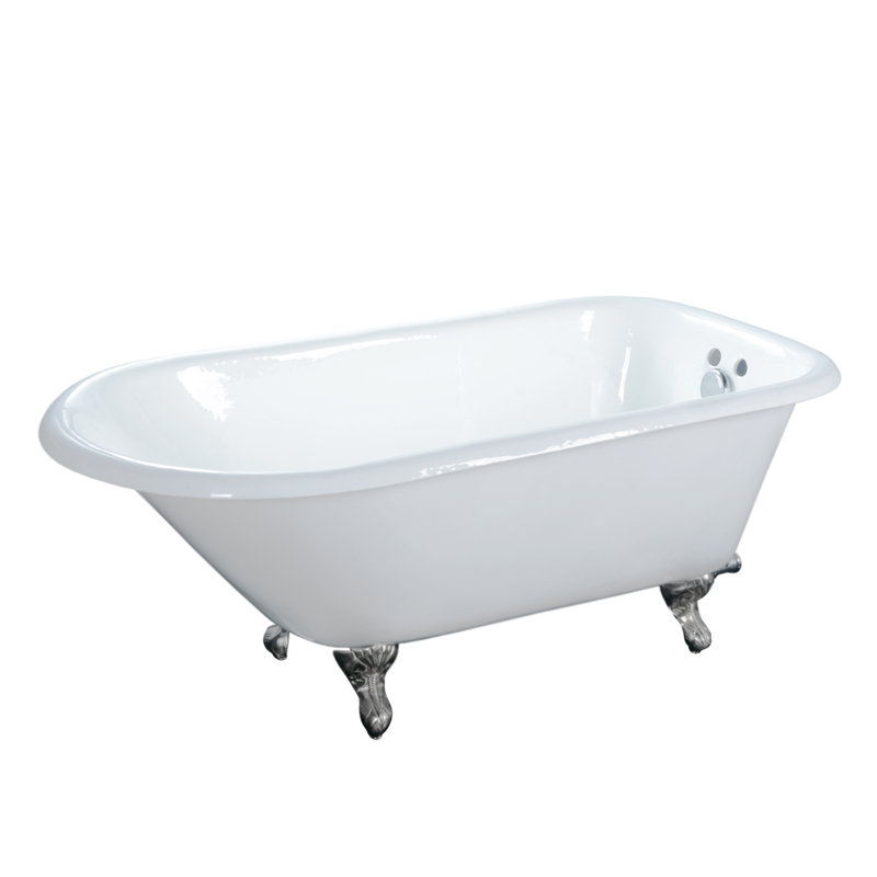 Addison 48'' x 30'' Soaking Cast Iron Bathtub, Polished Nickel