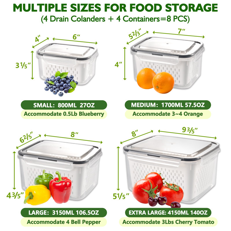 Ensemble de 4 contenants alimentaires Corrion