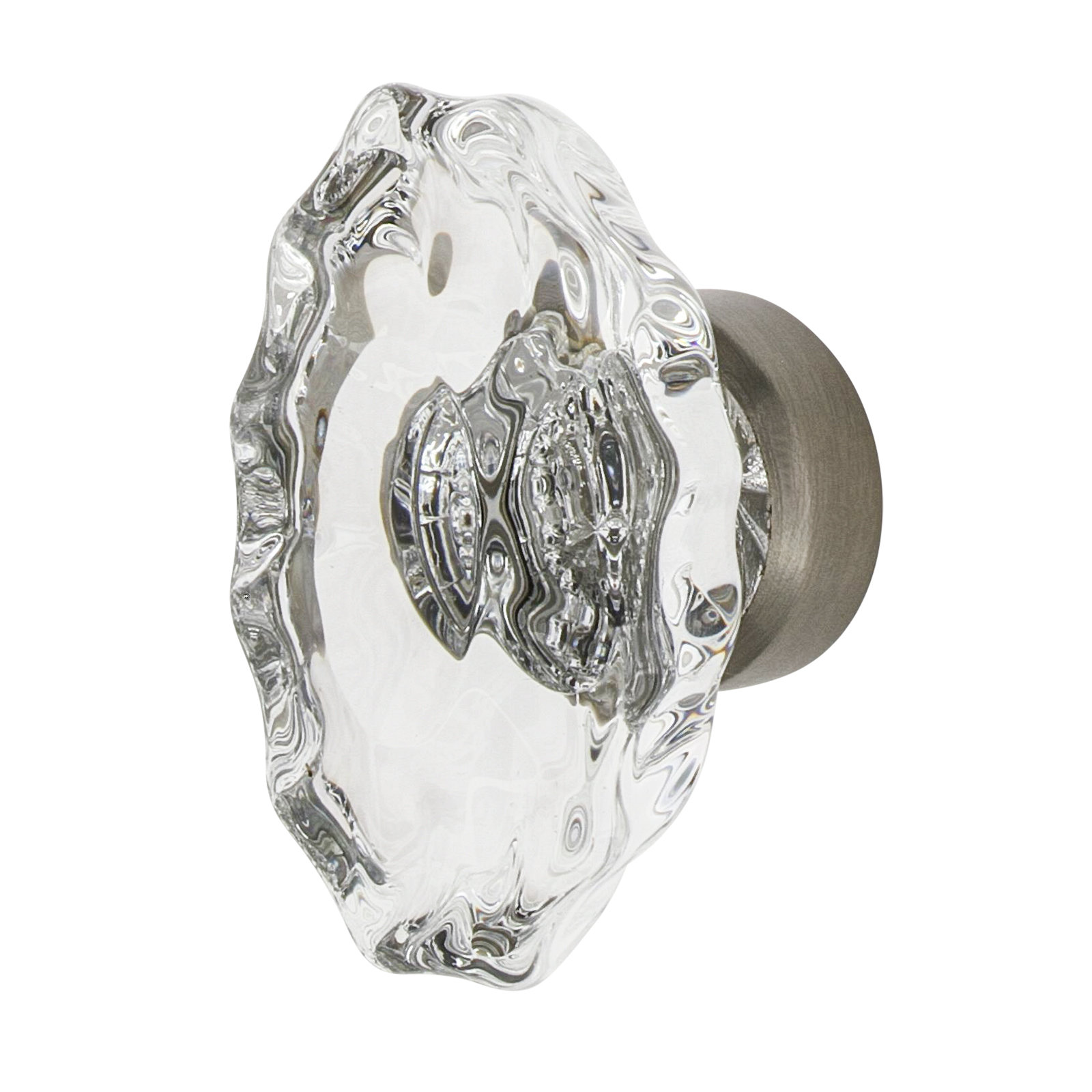 Nostalgic Warehouse Chateau Crystal 1 3/4" Cabinet Knob, Satin Nickel