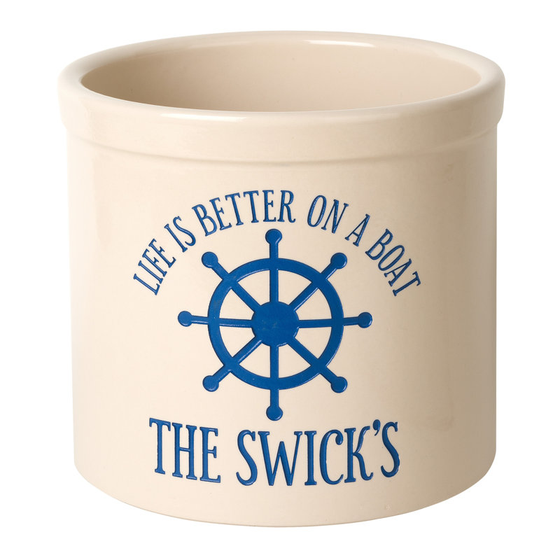 Clarkston Ceramic Pot Planter, Sea Blue Ceramic , Yes