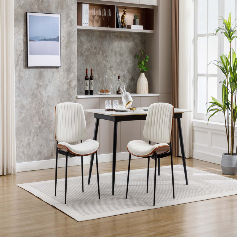 Chaise d'appoint rembourrée Liviya, Blanc