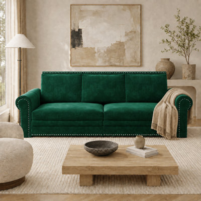 Classic Elegant Convertible Upholstered Sofa Sleeper Sofa with Pull Out Bed
