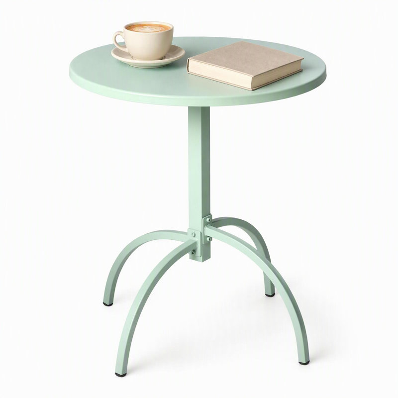 Table d'extérieur Shloak L 23,62 po x l 23,62 po, Vert