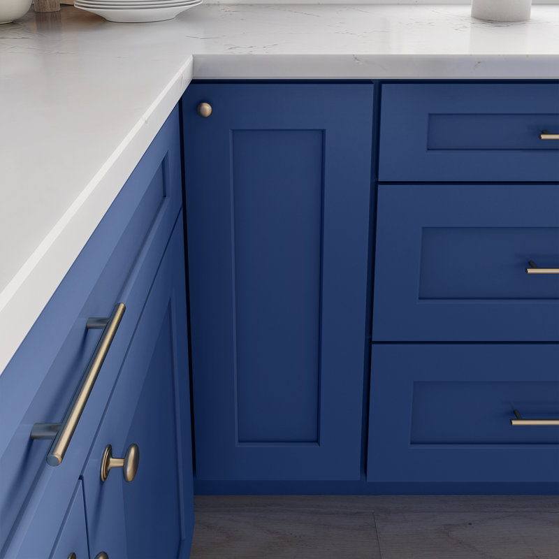 Base Blind Corner Cabinet, Blue Shaker, 36"