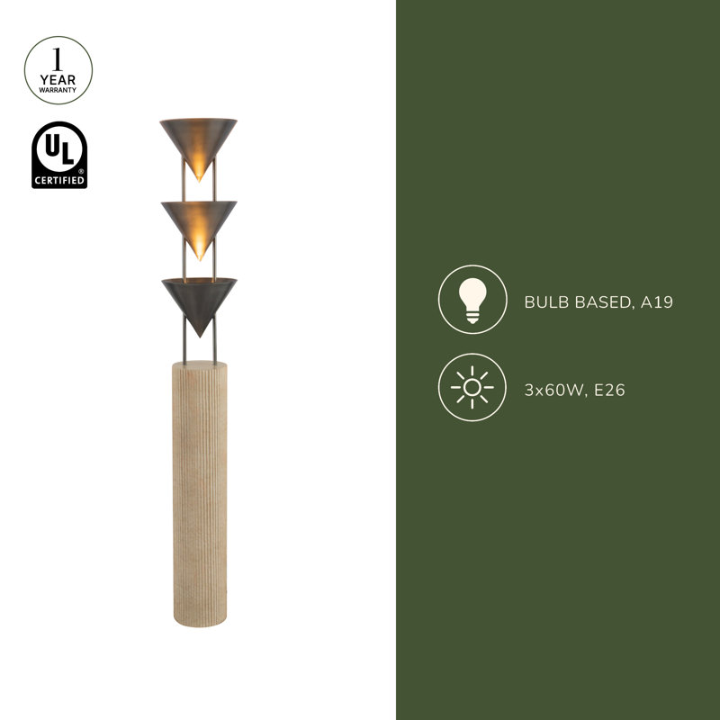 Versus 67-in Brass Floor Lamp, Urban Bronze