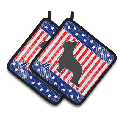 Trinx Patriotic Striped Polyester Potholder