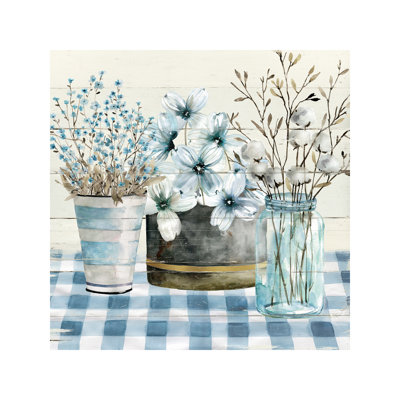 Blue Farmhouse 1 Piece Painting on Canvas