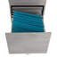 Techni Mobili Rolling Two Drawer Vertical Filing Cabinet With Lock And Storage, Grey, Cabinet
