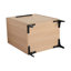  Base de meuble-lavabo moderne sans lavabo supérieur, armoire de rangement de salle de bain avec 2 portes à fermeture douce