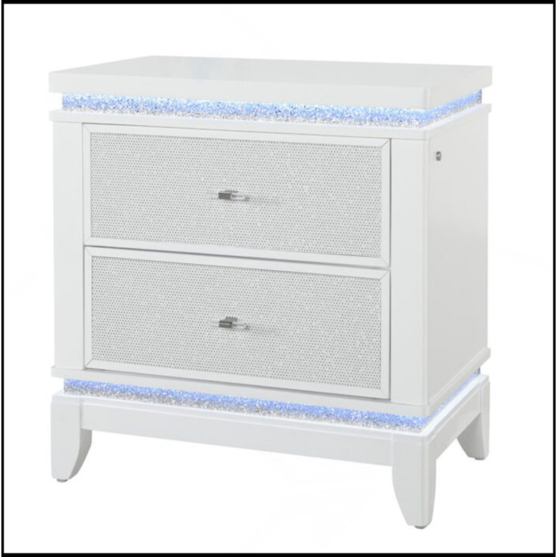 Table de chevet blanche