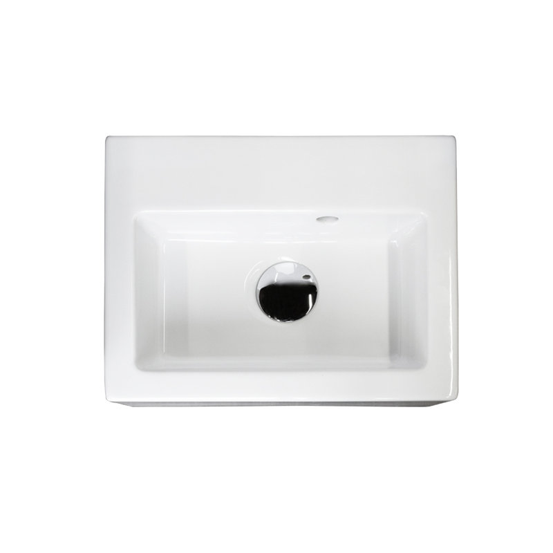Aquababy 12.63 in. L Bathroom Sink, 0 Hole