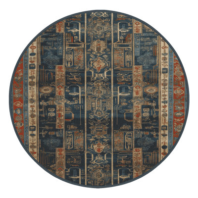 Tapis art déco brun lavable à la machine