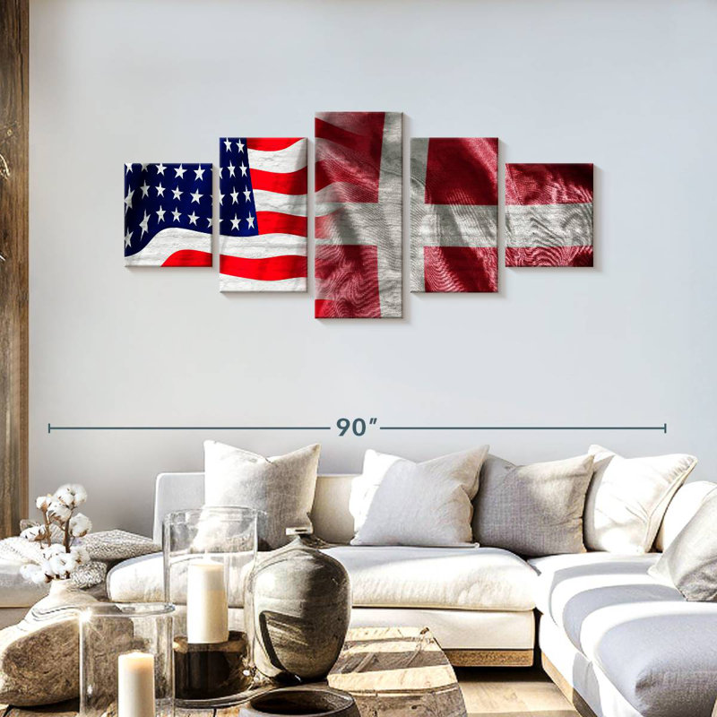 USA And Denmark Colmont, 30" H x 68" W