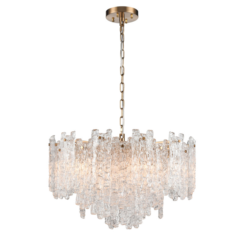 Aliveah - Light Brass Unique/Statement Pendant, 24cm H x 26cm W x 26cm D 