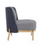Fauteuil demi-tonneau en velours Lamja
